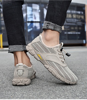 Chaussures aquatiques en maille à séchage rapide pour hommes, OEM ODM, vente en gros, à enfiler rapidement, pour la plage, la randonnée, antidérapantes, légères, baskets de marche