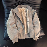 Chaquetas para Hombre: Chaquetas con Cierre para Hombre: Chaquetas de Cuero para Hombre: Abrigos Gruesos de Cuero PU con Forro Polar para Hombre, Otoño/Invierno