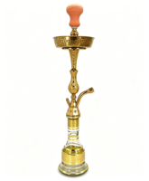 Ensemble de chicha égyptienne dorée, en alliage de zinc, chicha, sheesha, narguilé, kit de chicha arabe de luxe complet avec bol, tuyau et pinces