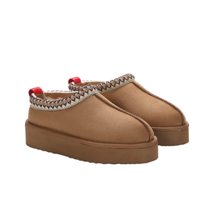 Zuecos de Mujer con Encaje Suave, Parte Superior de Microfibra de Gamuza, Forro de Piel Sintética, Suela de Plataforma EVA, Cálidos, Transpirables, <span class=keywords><strong>para</strong></span> Invierno, Interior - Product Image 4