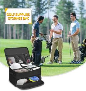 Caja Organizadora de <span class=keywords><strong>Golf</strong></span> de 2 Niveles con Compartimento Ventilado Separado para 2 Pares de Zapatos, <span class=keywords><strong>Bolsa</strong></span> para Artículos Especiales - Product Image 5