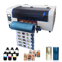 Nueva Impresora UV Automática A3 con Cabezal de Impresión Industrial DX7, Impresión en Rollo, Personalización de Pegatinas para Tazas, UV DTF [Película AB + Tinta]