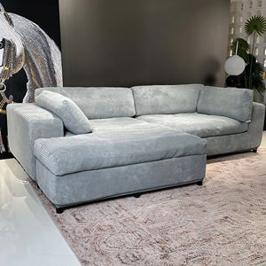 Modern Lüks Kadife L Şeklinde Sıkıştırılmış Çekyat Takımı, Ayarlanabilir Özellikler, Dayanıklı Tasarım, Oturma Odası İçin İskeletsiz Kanepe - Product Image 1