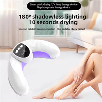 Appareil portable pour le traitement des ongles de pieds atteints de mycose, dispositif UV LED à lumière bleue pliable pour les ongles endommagés et décolorés