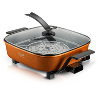 Poêle multifonctionnelle antiadhésive de 30 cm pour cuisine, cuisinière électrique, hot pot électrique, appareil à pizza électrique RAF