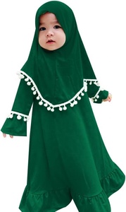 Malasia niños musulmanes encantador bebé vestido de alta calidad Hijab conjunto 6 M a 3 años diario Kebaya <span class=keywords><strong>bata</strong></span> traje para niñas pequeñas C230 - Product Image 2