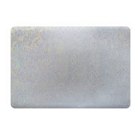 Set de table rectangulaire arrondi en PVC RNPT, effet coquille irisé, lignes fines croisées, résistant à l'huile, pour la salle à manger à domicile