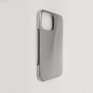 Pour iphone Plaque arrière en acier inoxydable avec boîtier inférieur en PC pour coques de téléphone Argent galvanisé avec différents modèles de téléphone - Product Image 4