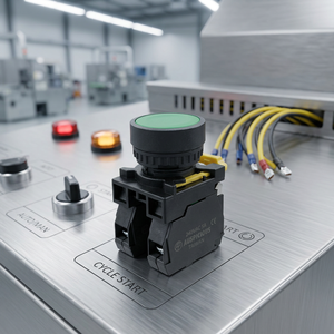 Interruptor de Botón Metálico con Bloqueo 10A 1NO1NC con LED para Control Industrial y Electrodomésticos |   Botón de Panel con Bloqueo Automático - Product Image 2