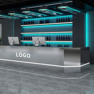 Comptoir en acier inoxydable sur mesure Meuble <span class=keywords><strong>de</strong></span> magasin <span class=keywords><strong>de</strong></span> confiserie et café <span class=keywords><strong>Boulangerie</strong></span> Vitrine <span class=keywords><strong>de</strong></span> magasin Comptoir <span class=keywords><strong>de</strong></span> bar en marbre design pour café - Product Image 3