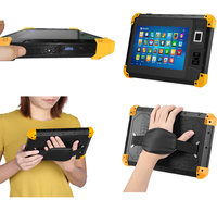 Tablette industrielle robuste FBI avec lecteur d'empreintes digitales, 8 pouces, 6 Go + 128 Go, Android, NFC, avec scanner de code-barres 2D pour la collecte de données