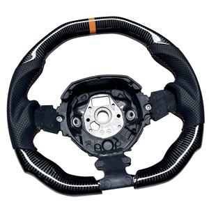 Volant en fibre de carbone sèche Z-ART SVJ avec fil <span class=keywords><strong>orange</strong></span> pour Lamborghini <span class=keywords><strong>Aventador</strong></span> S LP700 LP720 LP740 LP750SV LP770 SVJ - Product Image 1