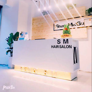 Escritorio de recepción negro tipo L de nuevo diseño, pasillo moderno, cajero en la recepción para club nocturno - Product Image 6