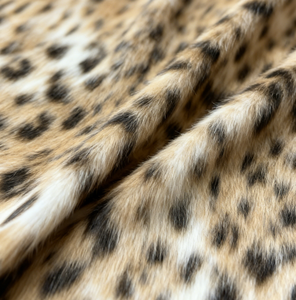 레오파드 프린트 100% 폴리에스터 인조 롱 헤어 플러시 인조 모피 의류 및 장난감 제작용 - Product Image 1