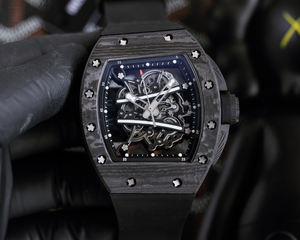 Reloj Mecánico Automático de Lujo RM para Hombre, Reserva de Energía, Caja de Acero Inoxidable, Esfera de Cristal de Zafiro, Correa de Goma Negra, 3BAR - Product Image 2