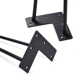 Pied de table basse pliable en métal pour mobilier, support de table à manger en fer, vente en gros de supports de mobilier métalliques à un seul côté - Product Image 2