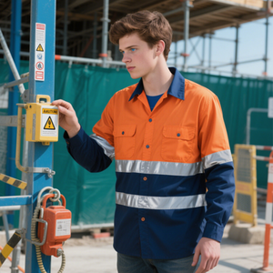 Ropa de trabajo de alta visibilidad, tiras reflectantes, camisas para trabajadores, ropa de trabajo de construcción de tráfico, chaqueta, uniformes fluorescentes de alta visibilidad - Product Image 2