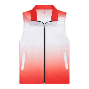 Fábrica al por mayor equipo voluntario caridad actividad chaleco cuerpo completo impresión gradiente Color sin mangas cremallera chaleco para el Deporte - Product Image 3