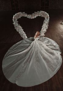 Robe de mariée blanche à la mode, haut de gamme, luxe, strass, robe de mariée africaine pour femmes, 2023 - Product Image 3