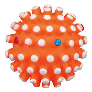 Pelota de vinilo con púas grandes y sonido para mascotas, 6 cm - Product Image 3