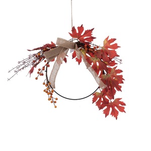 Fleur artificielle Tongen en érable rouge semi-circulaire, décoration d'intérieur, accessoires de mariage, décoration murale CF01195 - Product Image 5