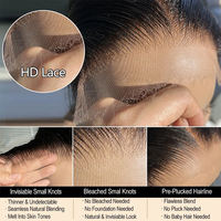 Perruque sans colle HD 13*4 en dentelle, cheveux naturels vietnamiens bouclés et ondulés, double épaisseur, vierges, pour femmes noires