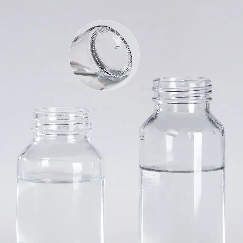 250ml 300ml 500ml botellas de vidrio de agua mineral transparentes vacías para bebidas de viaje