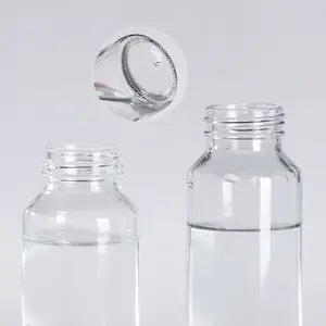 250ml 300ml 500ml Empty Transparent Travel Drink Mineral Water Glass Bottles
