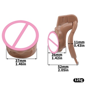 Jaula de Castidad Realista para Pene, Anillo de Castidad de Resina ABS en 4 Tamaños, Cinturón de Castidad, Herramientas Sexuales para Fetichismo y Adoración Femenina - Product Image 6