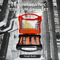 Jeu de 41 forets hélicoïdaux en titane EverForce Outil industriel de haute précision personnalisable OEM comprend un emballage rigide