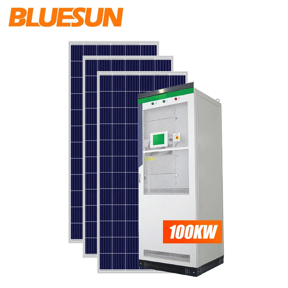 3 Phase Solar Panel System 100 Kw 90Kw 80Kw 70Kw 60Kw 50Kw With Monocrystalline Solar Panels