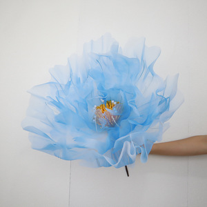 Grandi simulate di peonie fiori di nozze artificiali composizioni floreali di garza per la guida stradale vetrine di san valentino - Product Image 6