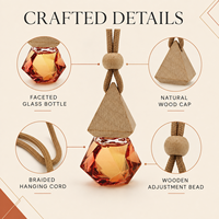 Diffuseur de parfum pour voiture en bois avec logo personnalisé, flacon en verre 8ml, bouchon en bois, longue durée, OEM