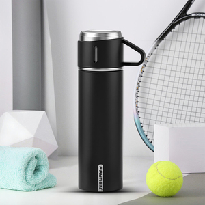 กระติกน้ำสแตนเลสสุญญากาศพร้อมถ้วยและหูจับสำหรับดื่มชุดของขวัญขนาด580มล./20ออนซ์ - Product Image 5