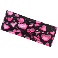 Nouveau bandeau anti-sueur imprimé Saint Valentin bandeau européen et américain croix large bord amour bande de cheveux pour le sport et la douche