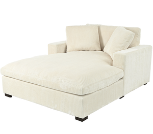 Modern Oversized Chaise Lounge Chair-Corduroy Fabric Waterproof Adjustable Height Durable Wood Legs Living Room Furniture - Product Image 3