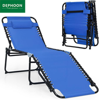 Chaise longue pliante moderne en aluminium pour l'extérieur, zéro gravité, inclinable, 4 plis, résistante aux UV, portable, pour hôtel et plage