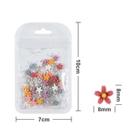 Cinq pétales fleur marguerite givré couleur jaune coeur fleur perle mélangée bricolage Nail Art charme bijoux décoration accessoires