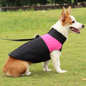 Luxe hiver imperméable chien rembourré veste en plein air vêtements pour animaux de compagnie gilet fermeture éclair gilet harnais pour bouledogues français coton chien manteau - Product Image 3