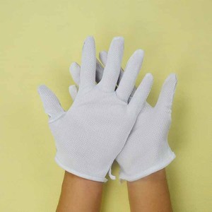 Geleidende Streephandschoenen-Pvc Gestippelde <span class=keywords><strong>Esd</strong></span> Antistatische Polyester Cleanroom Veiligheidswerk Anti-Slip Handschoenen Rechte Manchet - Product Image 3