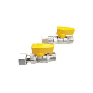 Robinet à bille en cuivre 1/2 pouce avec filetage interne et externe pour l'alimentation en eau et en gaz, avec bille en bronze et pression nominale de 650 psi - Product Image 1