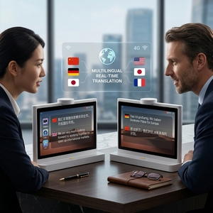 เครื่องแปลภาษา AI จอคู่แบบพกพา ขนาด 10.1 นิ้ว หน้าจอสัมผัส Full HD สำหรับธุรกิจ รองรับ OEM ODM จอคู่ AI ขนาด 10.1 นิ้ว - Product Image 1