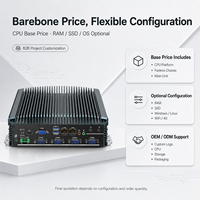 PC Industrial Sin Ventilador Barebone Intel Core I3 I5 I7 6 COM Doble LAN 6 USB HD VGA Windows Linux Embedded Box PC