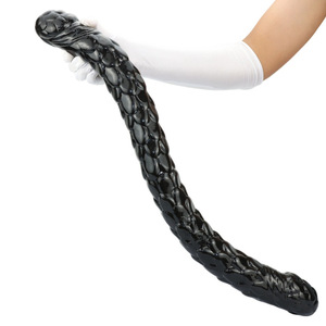 Double tête ultra-longue et ultra-large, design en écailles de <span class=keywords><strong>poisson</strong></span>, double tête, plug anal en PVC, pénis, adulte, SM, femme, lesbienne, <span class=keywords><strong>gode</strong></span> - Product Image 4