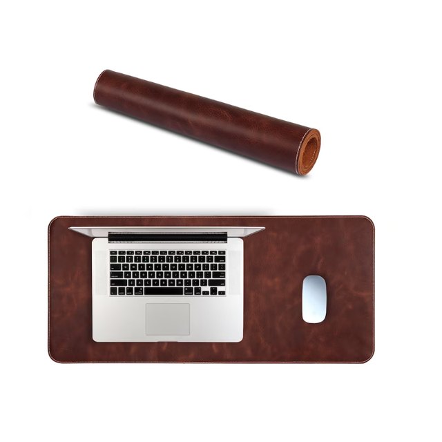 Large Eco-Friendly Non-Slip PU Leather Waterproof Office Mat and Laptop Mouse Pad for Gaming Writing Home Use