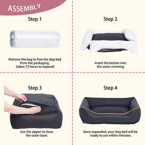 PU Produkt Haustier Luxus Hund Leder betten Mit abnehmbarem Kissen - Product Image 5