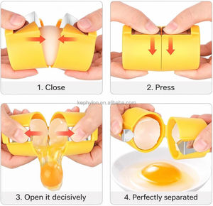 Ouvre-œuf manuel en plastique, gadget de cuisine pour casser et séparer les œufs facilement - Product Image 3