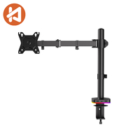 Soporte de Brazo para Monitor de Juegos LED RGB KHCOOHOO ARM051RGB de 13-27 Pulgadas, 8 kg, con Giro de 90°, Nuevo, VESA Máximo 100x100 mm