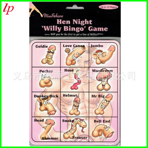 Cartes de jeu Willy Bingo, accessoires en papier pour fête de bachelorette LPP4132 - Product Image 3