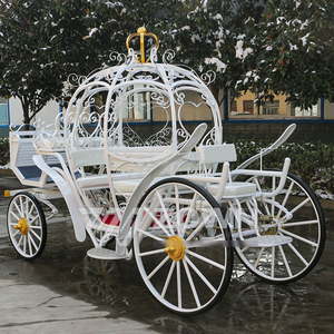 Calèche de mariage de luxe à 4 roues à citrouille princesse royale de Cendrillon pour les visites de Noël 4-6 personnes - Product Image 4